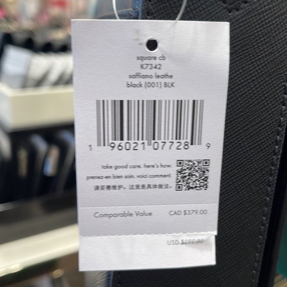 Kate Spade Staci Square Crossbody Saffiano Leather Black - Picture 9 of 16